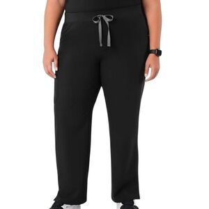 Figs Black Kade Cargo Scrub Pants- Plus Size Tall 5XLT
